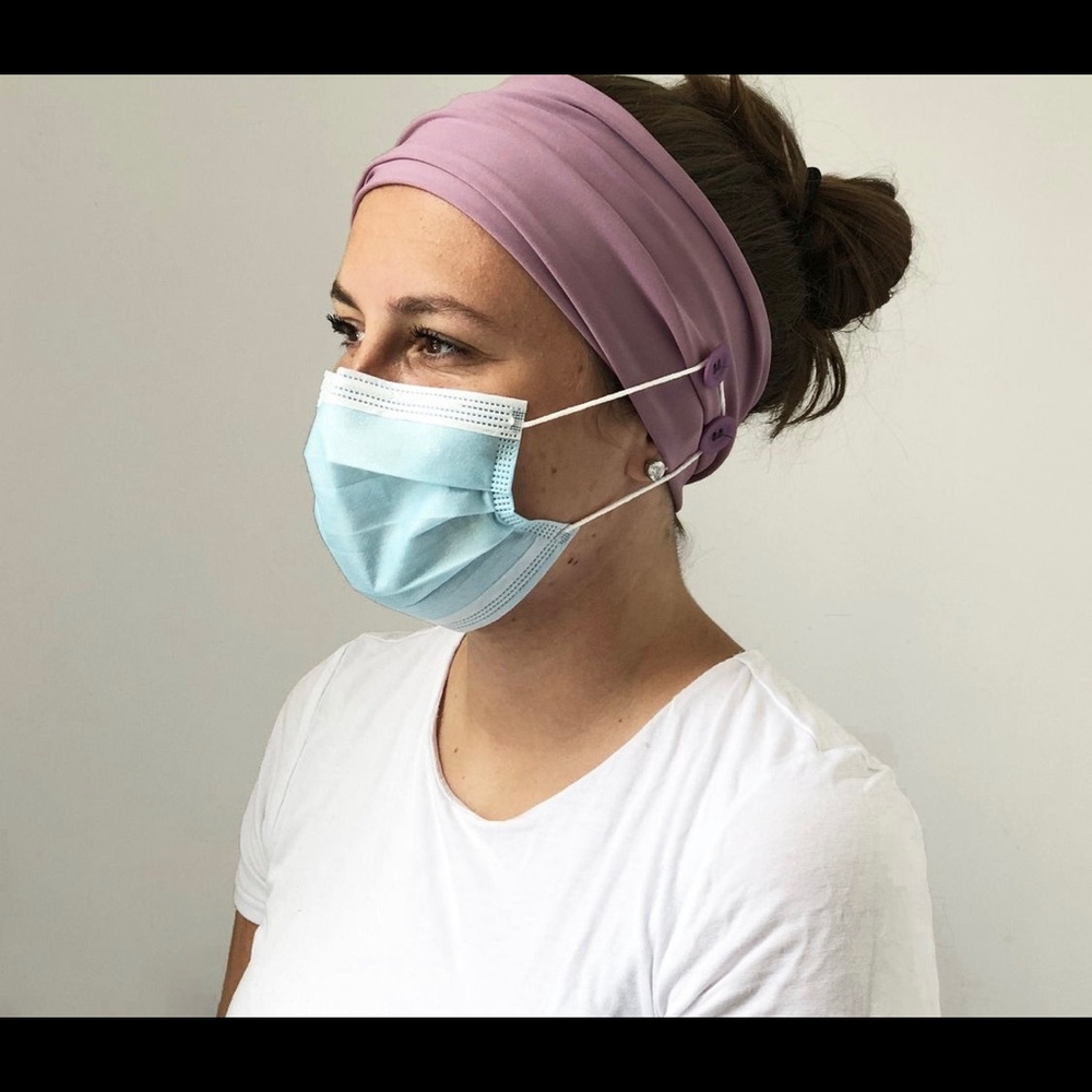 Headband with buttons